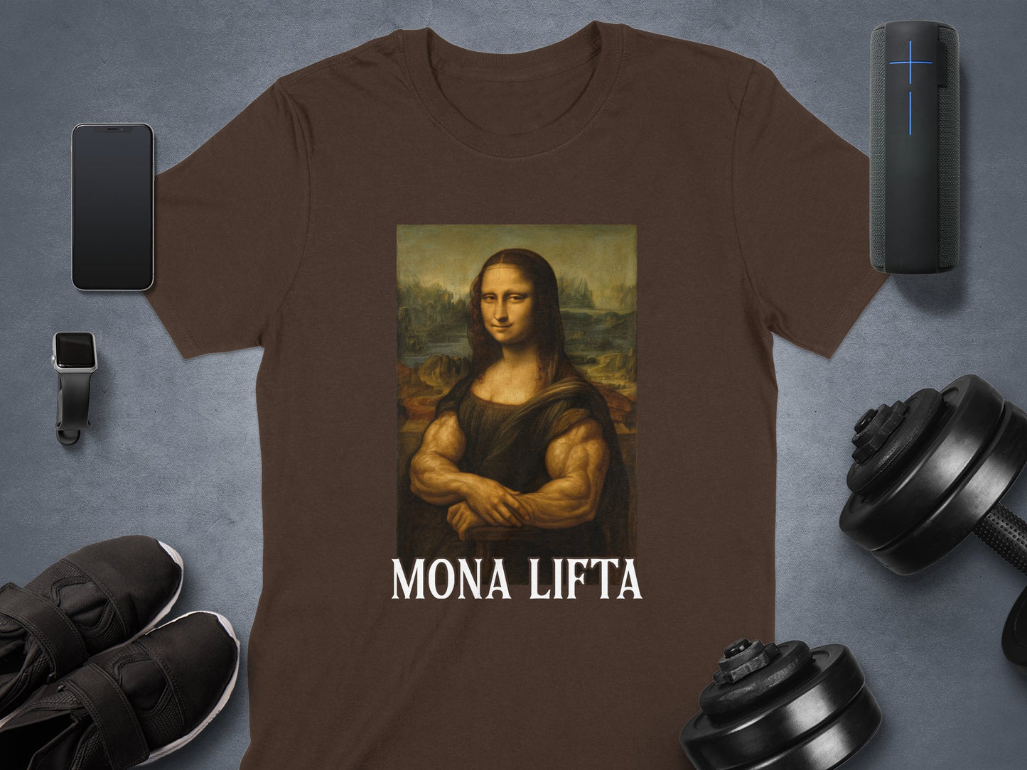 Mona Lifte Graphic Muscle Mona Lisa T-shirt product