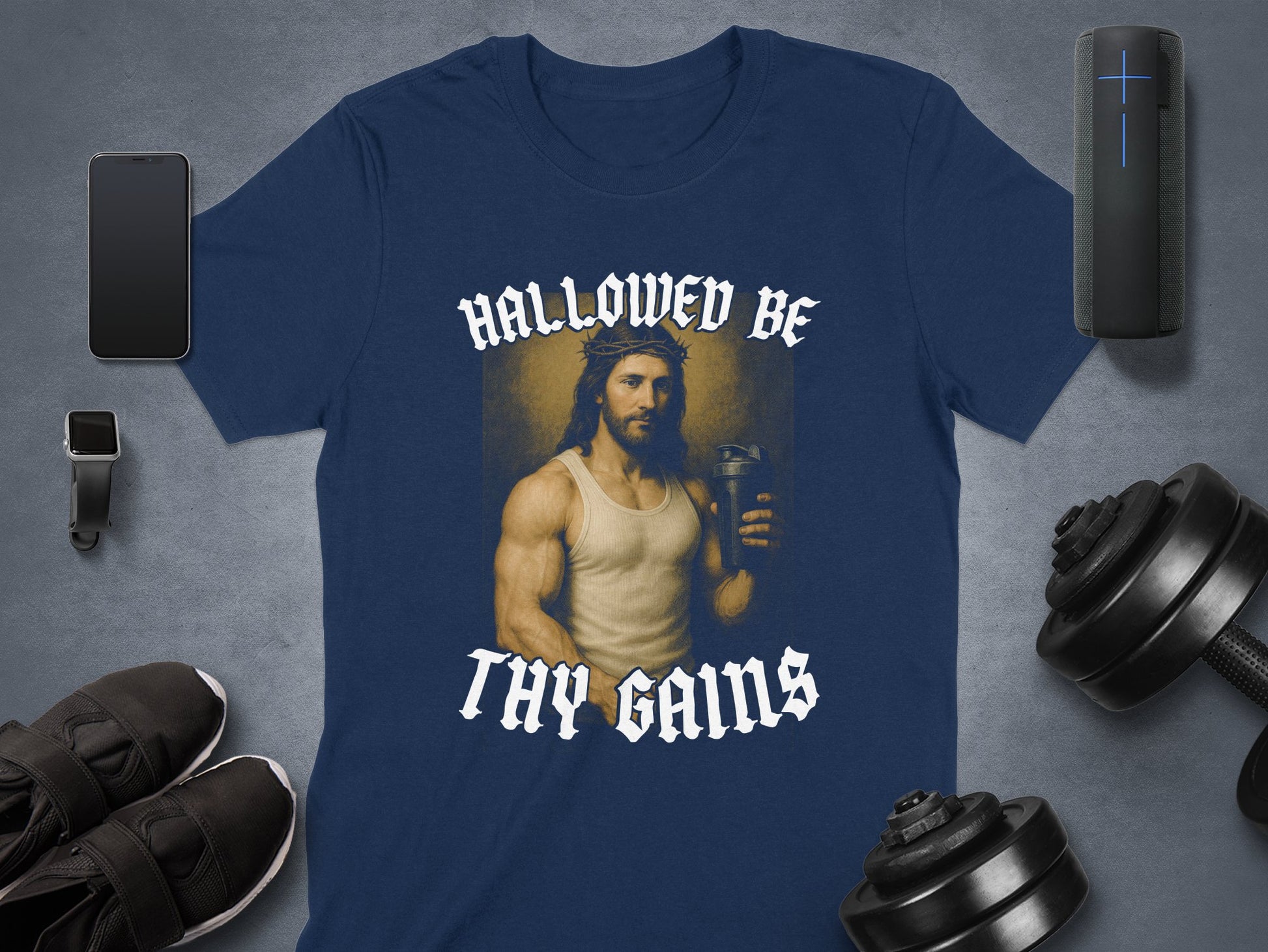 Hallowed Be Thy Gains Graphic Print T-shirt product