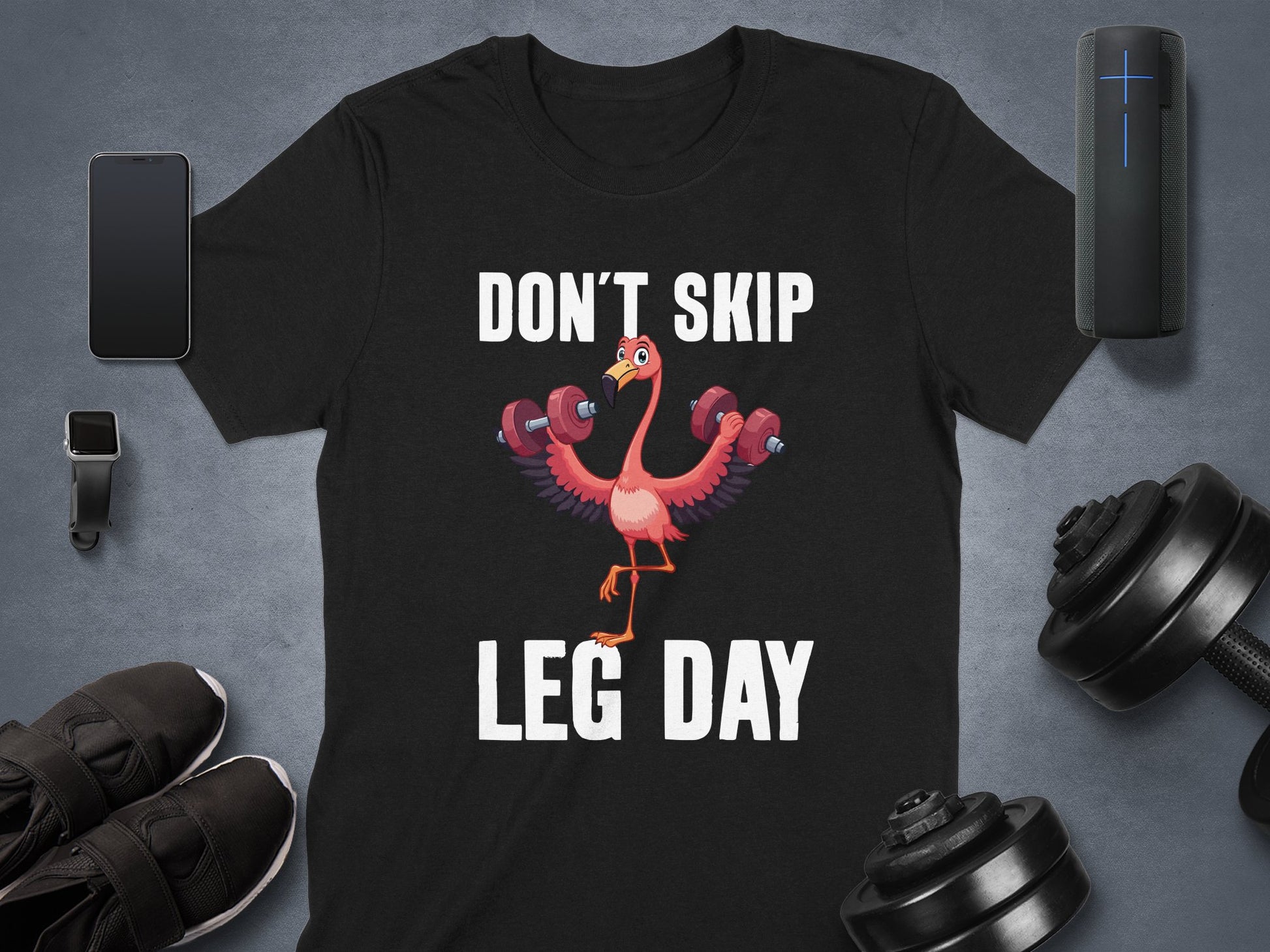 Don't Skip Leg Day Flamingo Bodybuilding Shirt Product