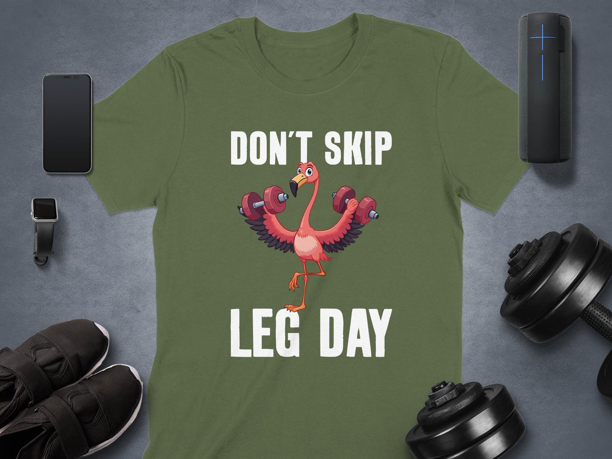 Don't Skip Leg Day Flamingo Graphic T-Shirt product