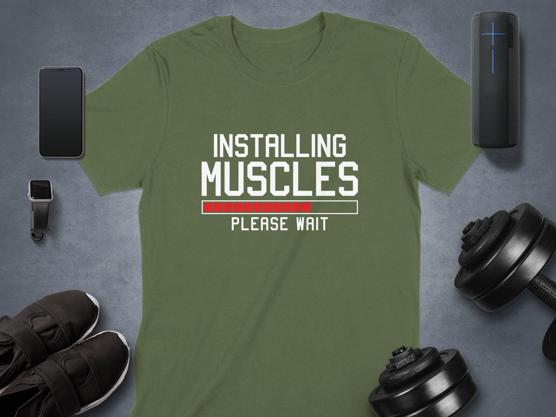 Installing Muscles Please Wait T-shirt product type