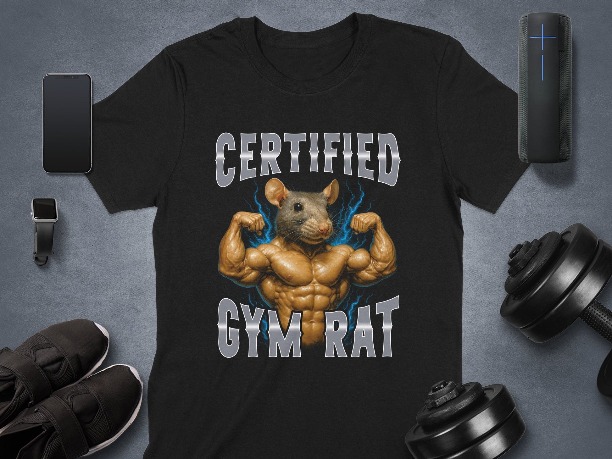 Certified Gym Rat Graphic Novelty T-shirt product