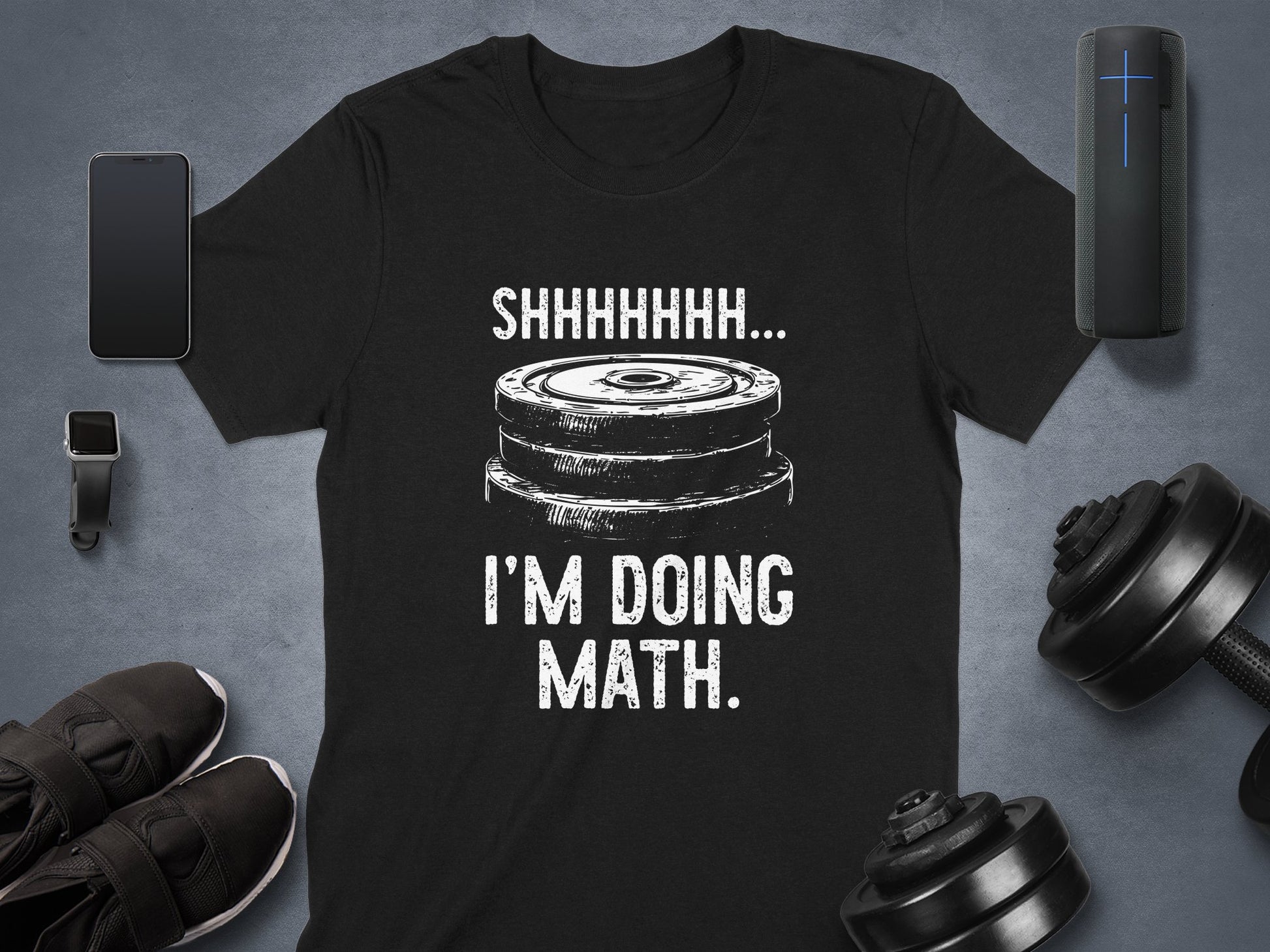 Shhhhhh I'm Doing Math Funny Graphic T-shirt product type