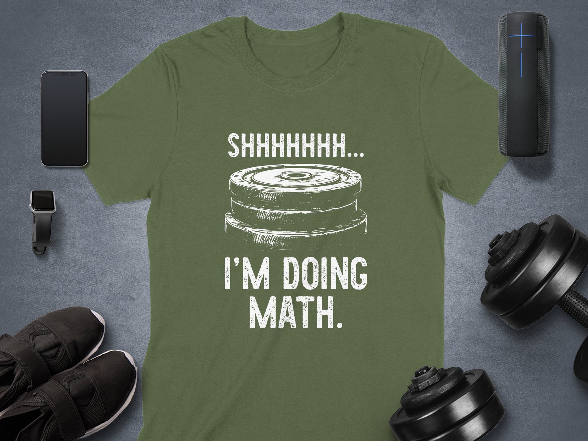 Shhhhhh I'm Doing Math Funny Fitness Shirt product type