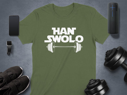 Han Swolo Weightlifting Gym Humor Graphic Tee product