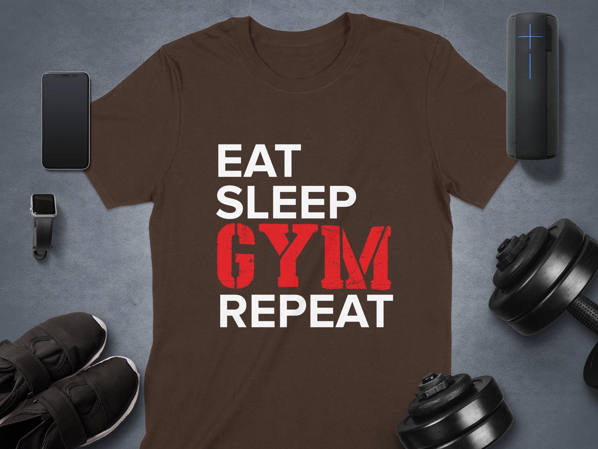 Eat Sleep Gym Repeat Graphic T-Shirt product type