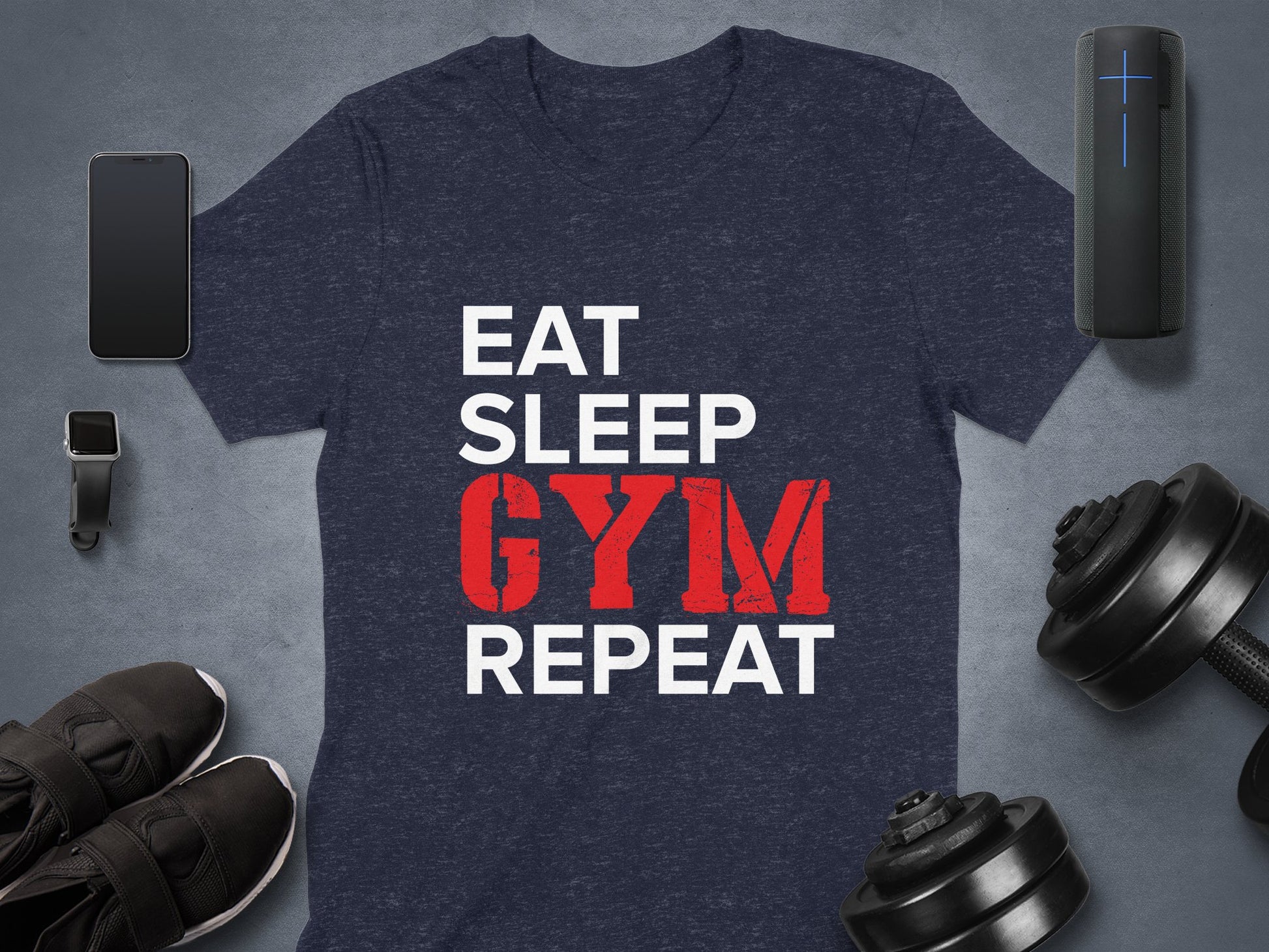Eat Sleep Gym Repeat Graphic Tee product type