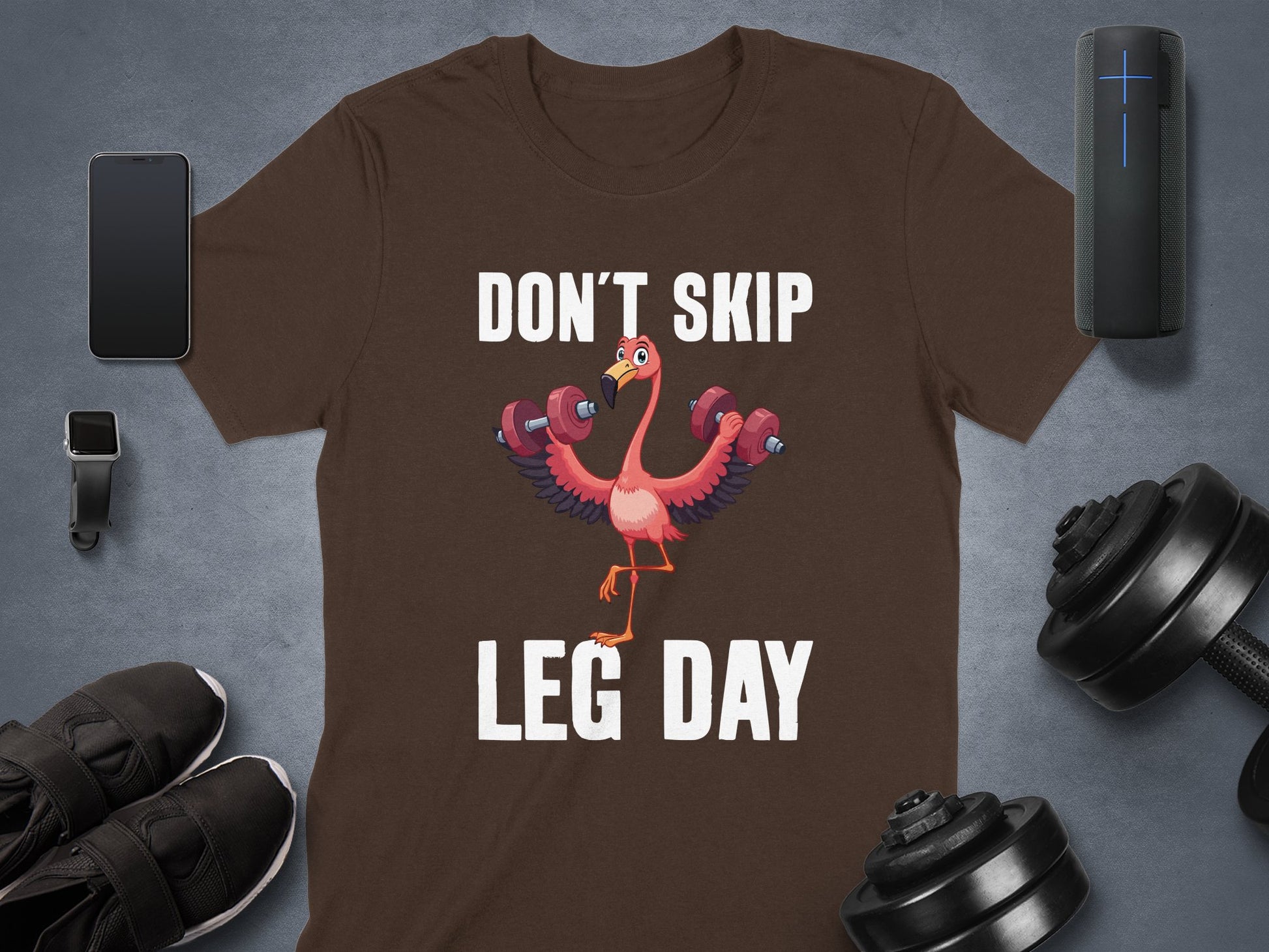 Fun Flamingo Don't Skip Leg Day T-Shirt product type