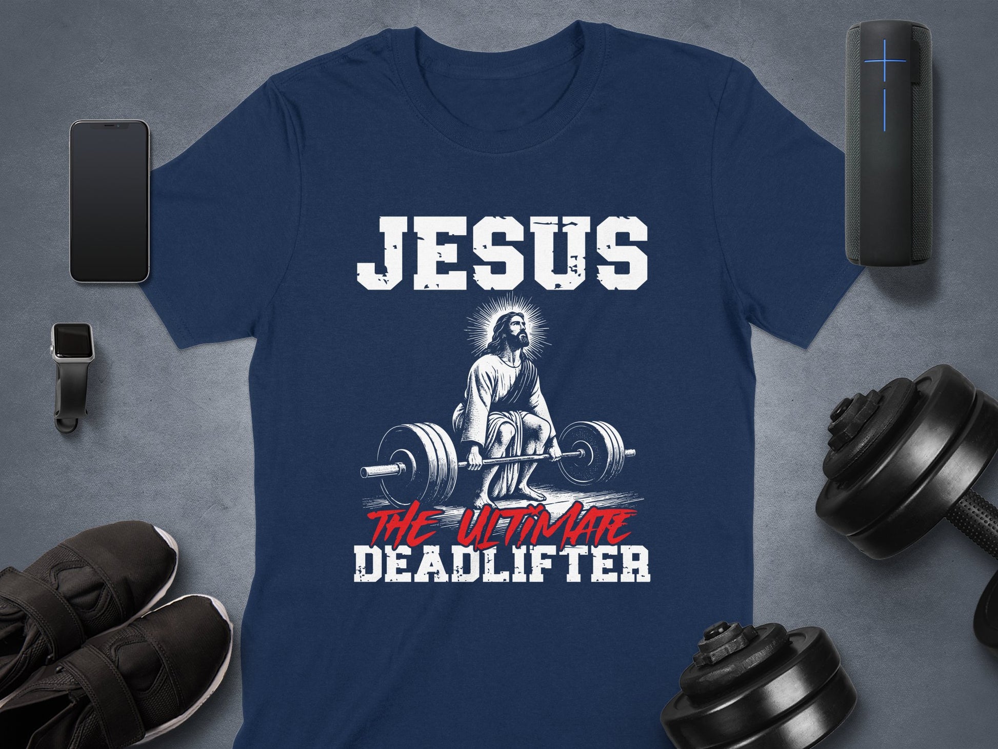 Jesus The Ultimate Deadlifter Graphic T-Shirt product type