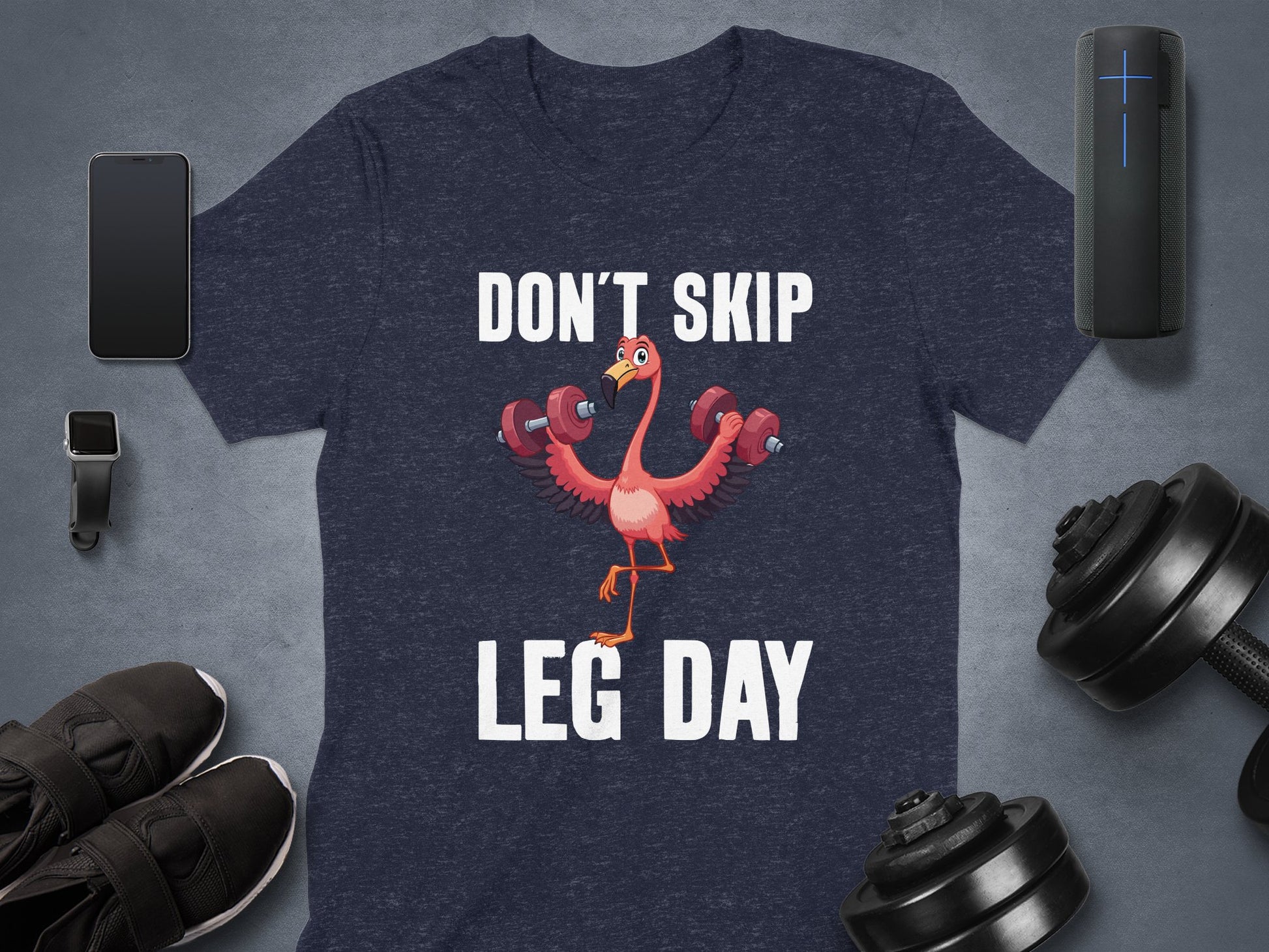 Don't Skip Leg Day Flamingo Graphic Tee Shirt product type