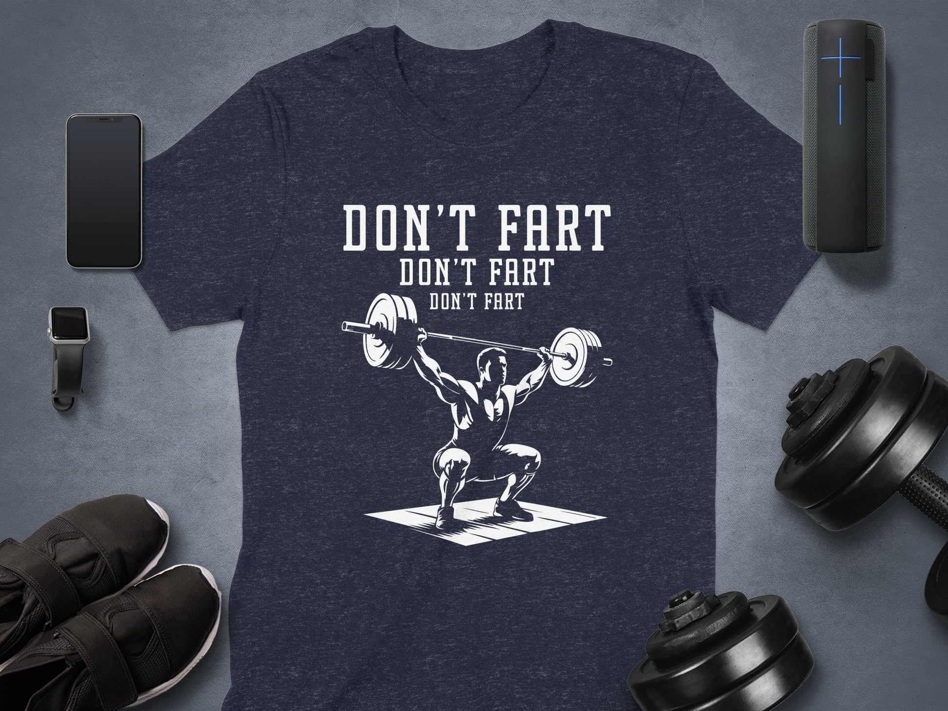 Don't Fart Squatting Graphic T-Shirt Product
