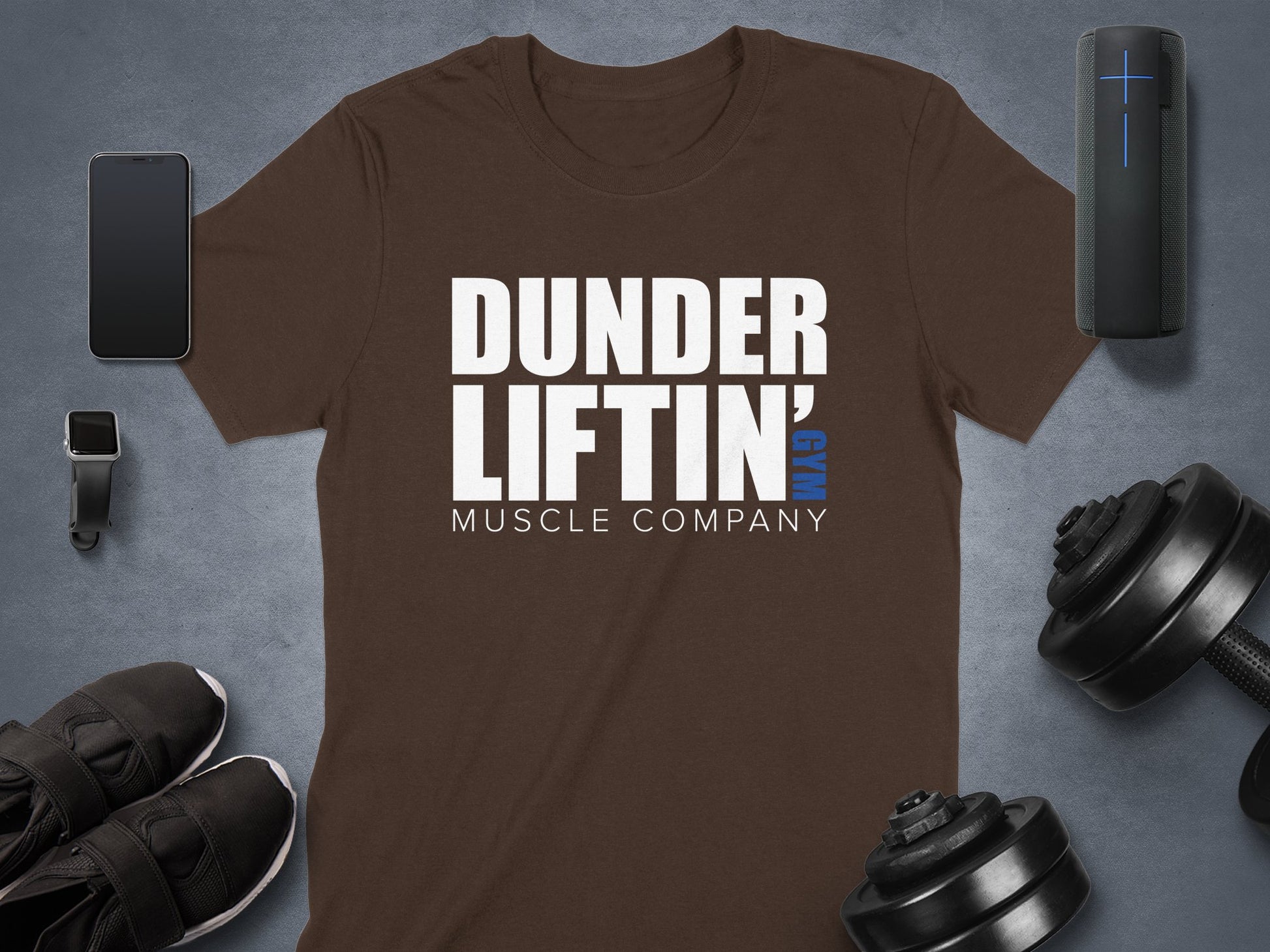 Dunder Liftin' Gym Muscle Company Graphic T-shirt product