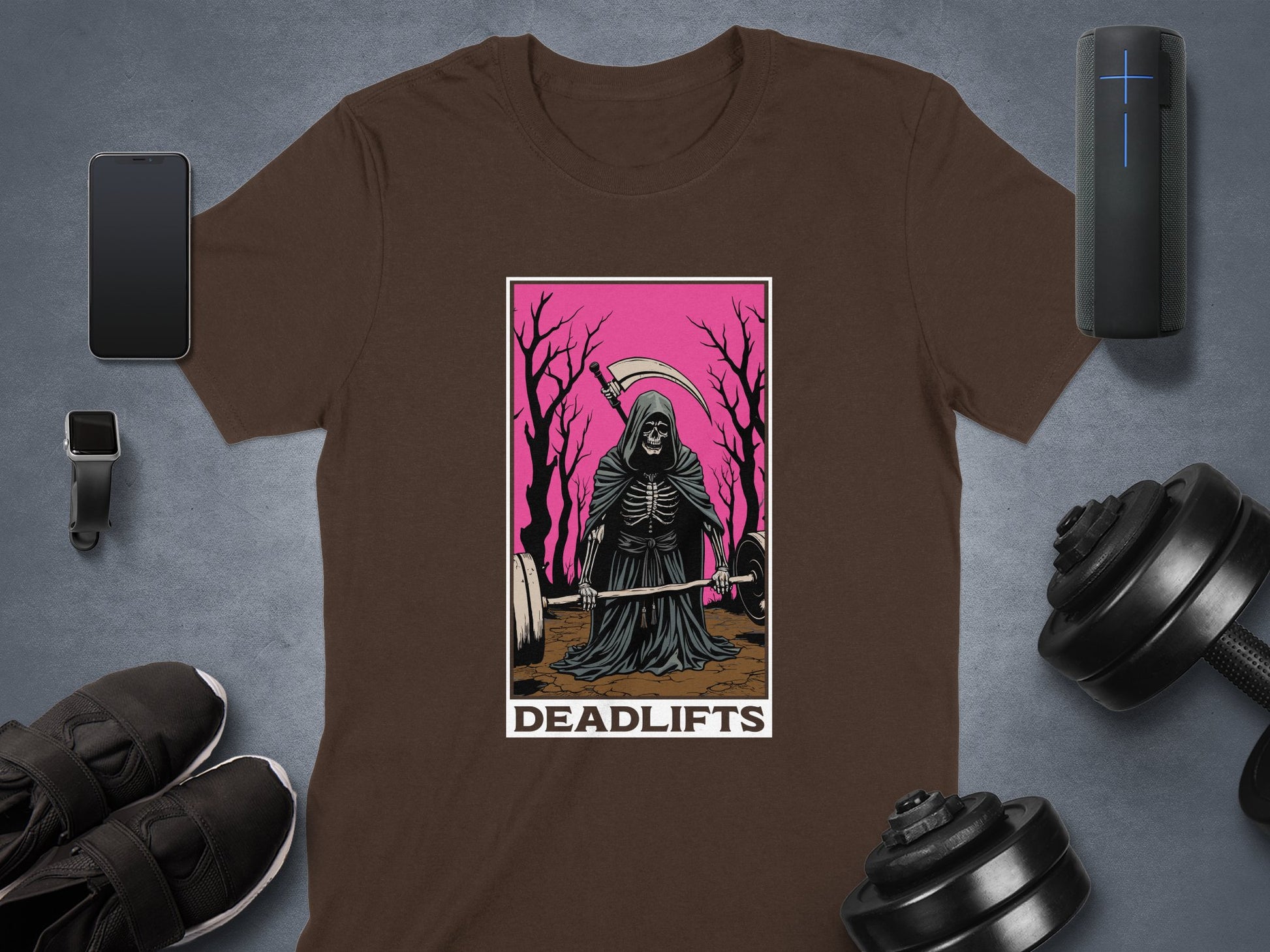 Grim Reaper Deadlifts Fitness Graphic T-shirt product
