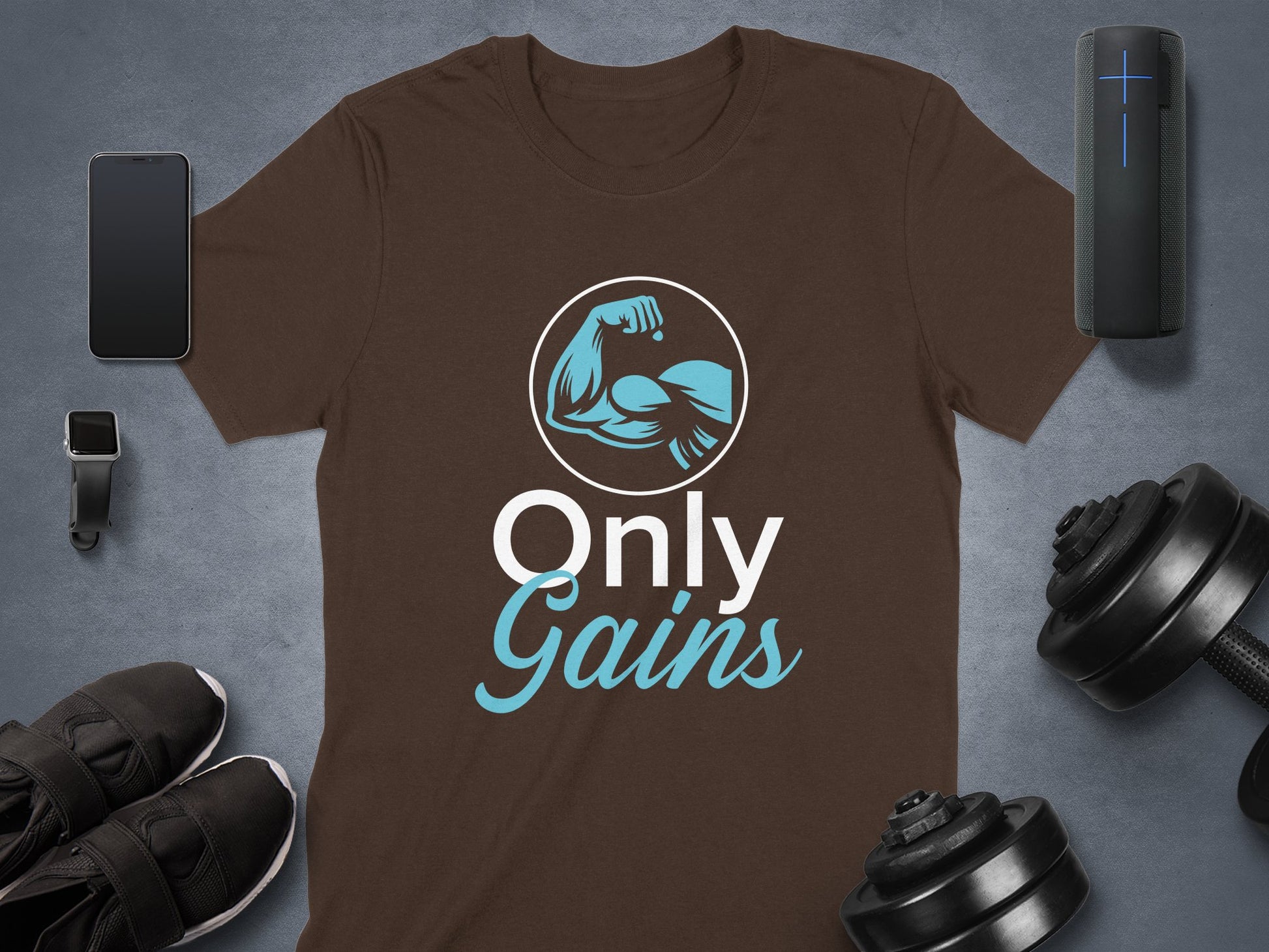 Only Gains Graphic Tee for Fitness Enthusiasts Shirt