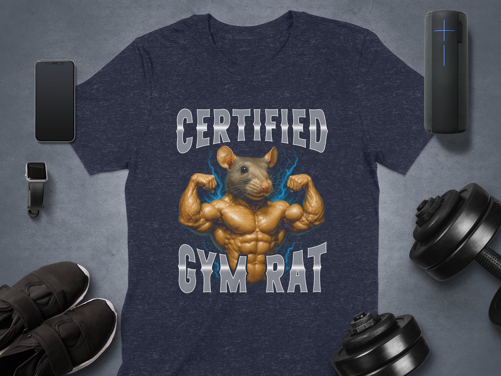 Certified Gym Rat Graphic Tee Shirt product