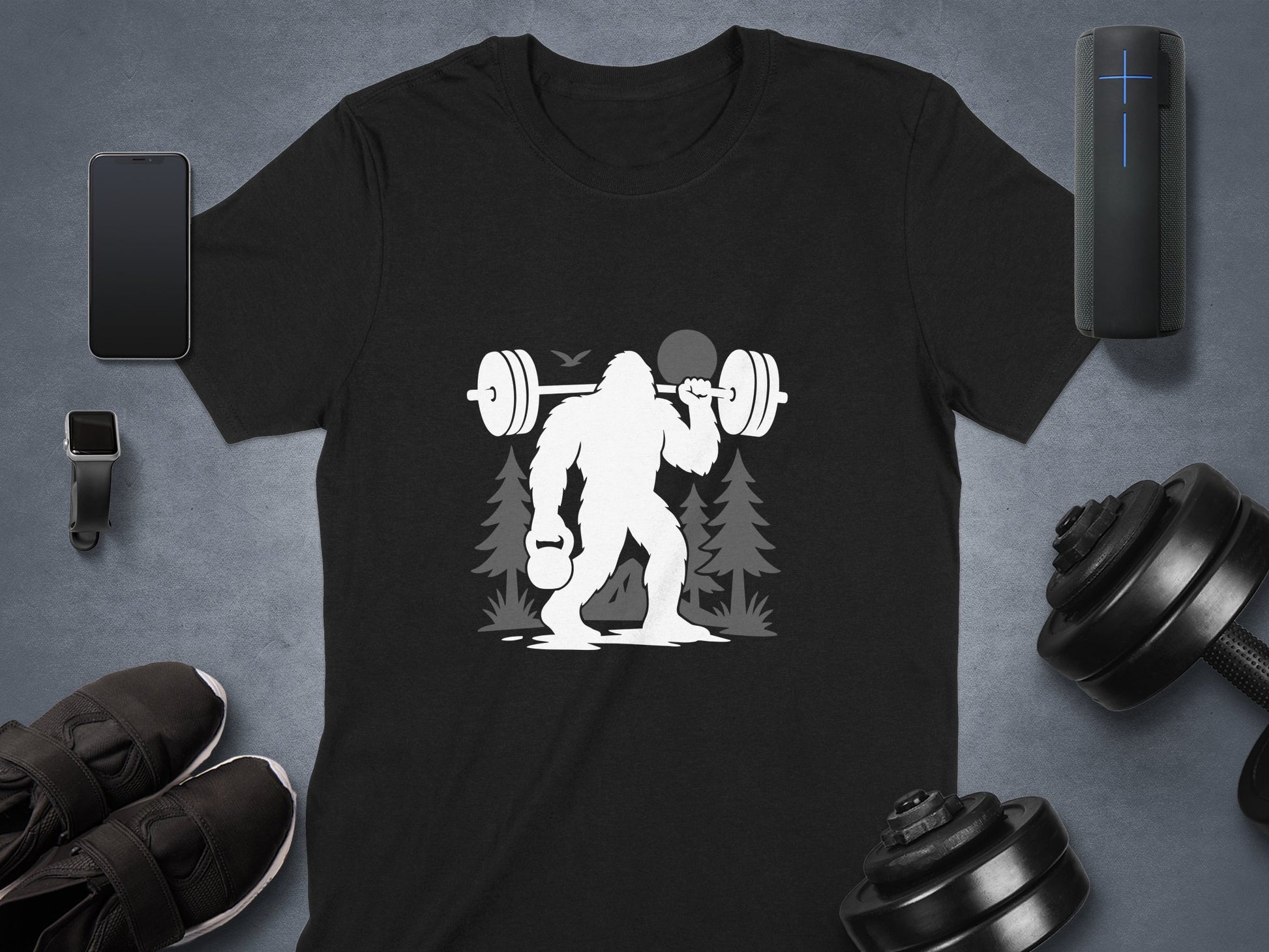 Bigfoot Weightlifting Graphic T-Shirt product type
