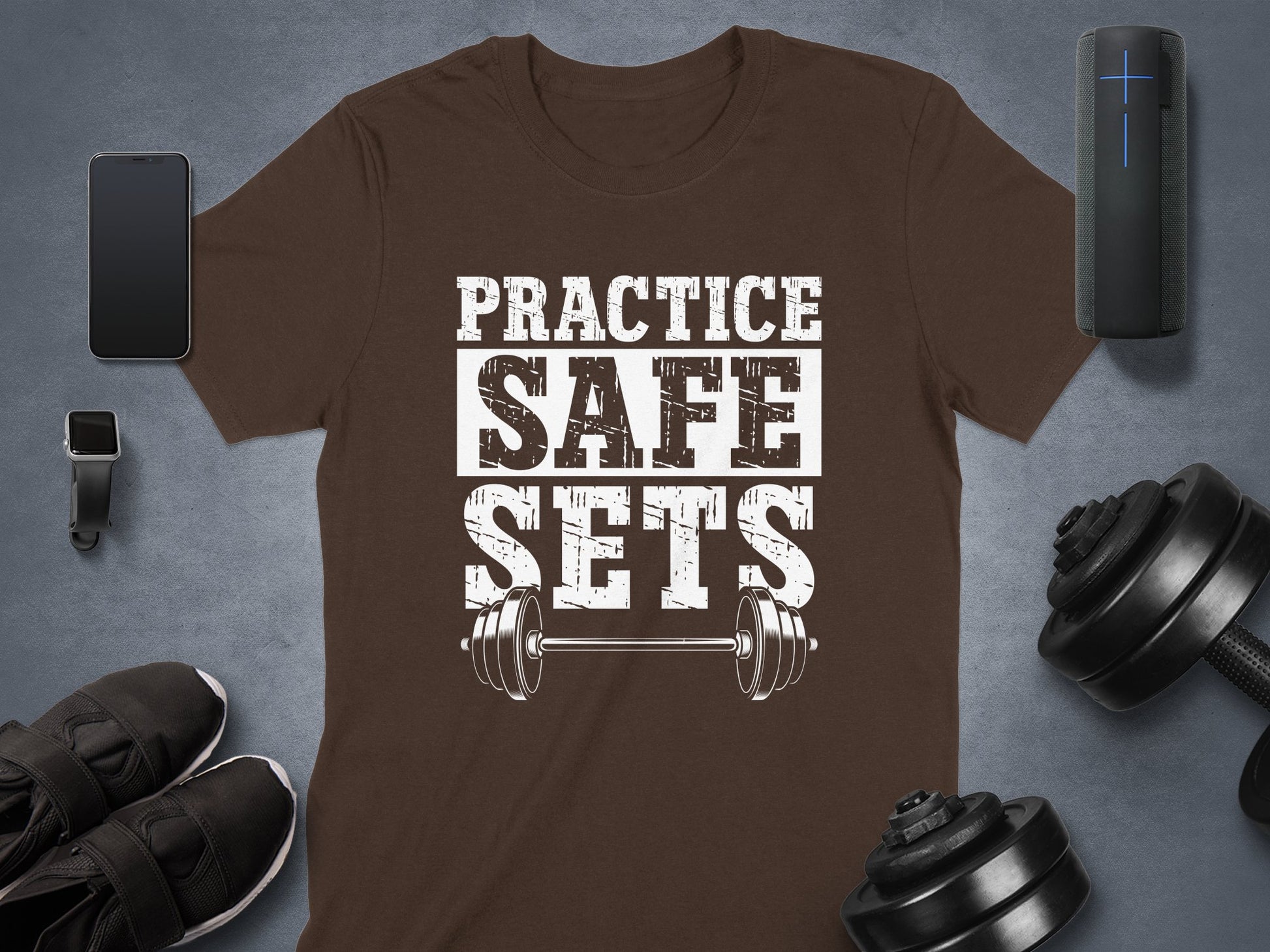 Practice Safe Sets Dumbbell Workout Clothing product type