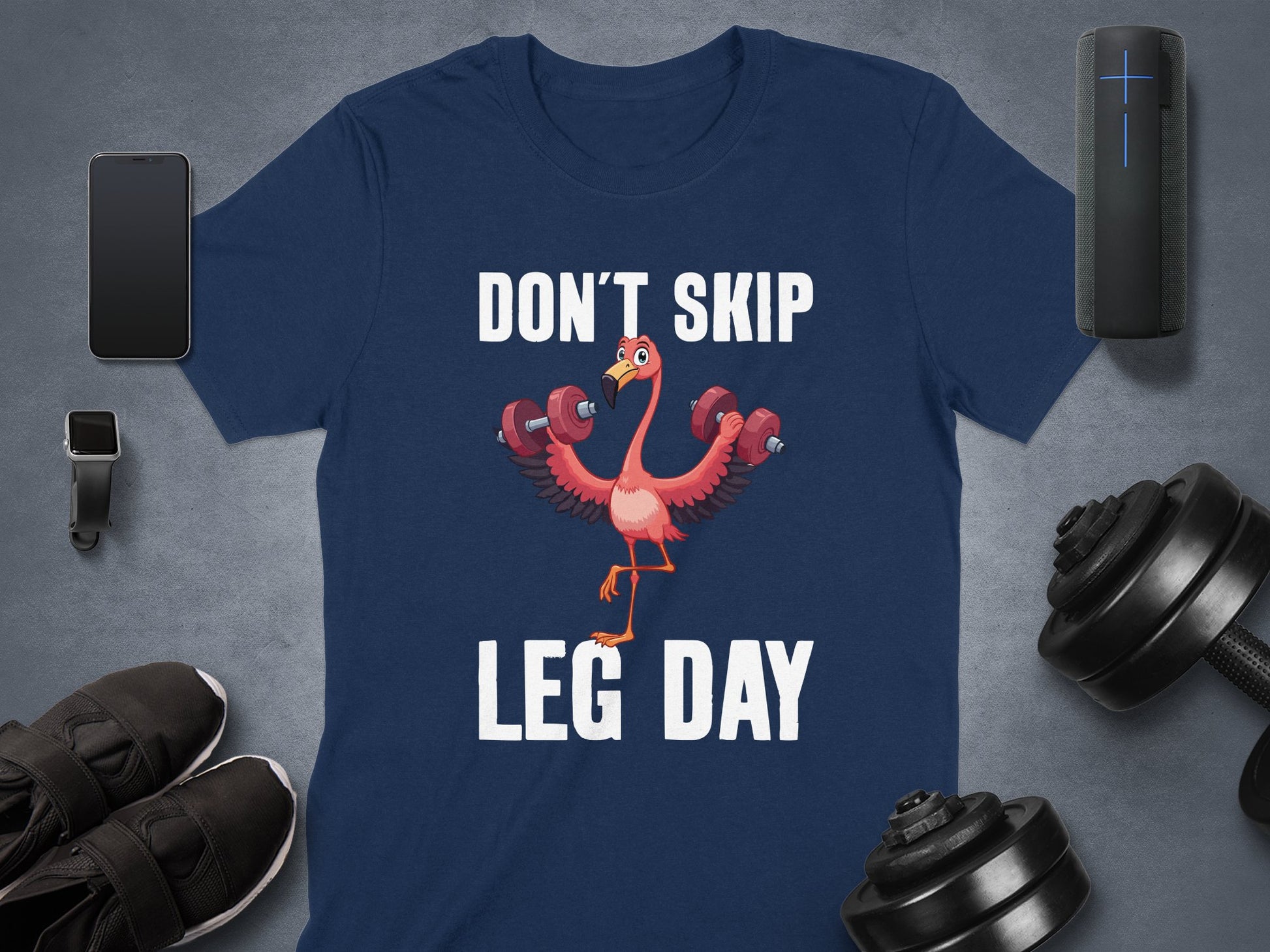 Don't Skip Leg Day Funny Flamingo Graphic T-shirt product