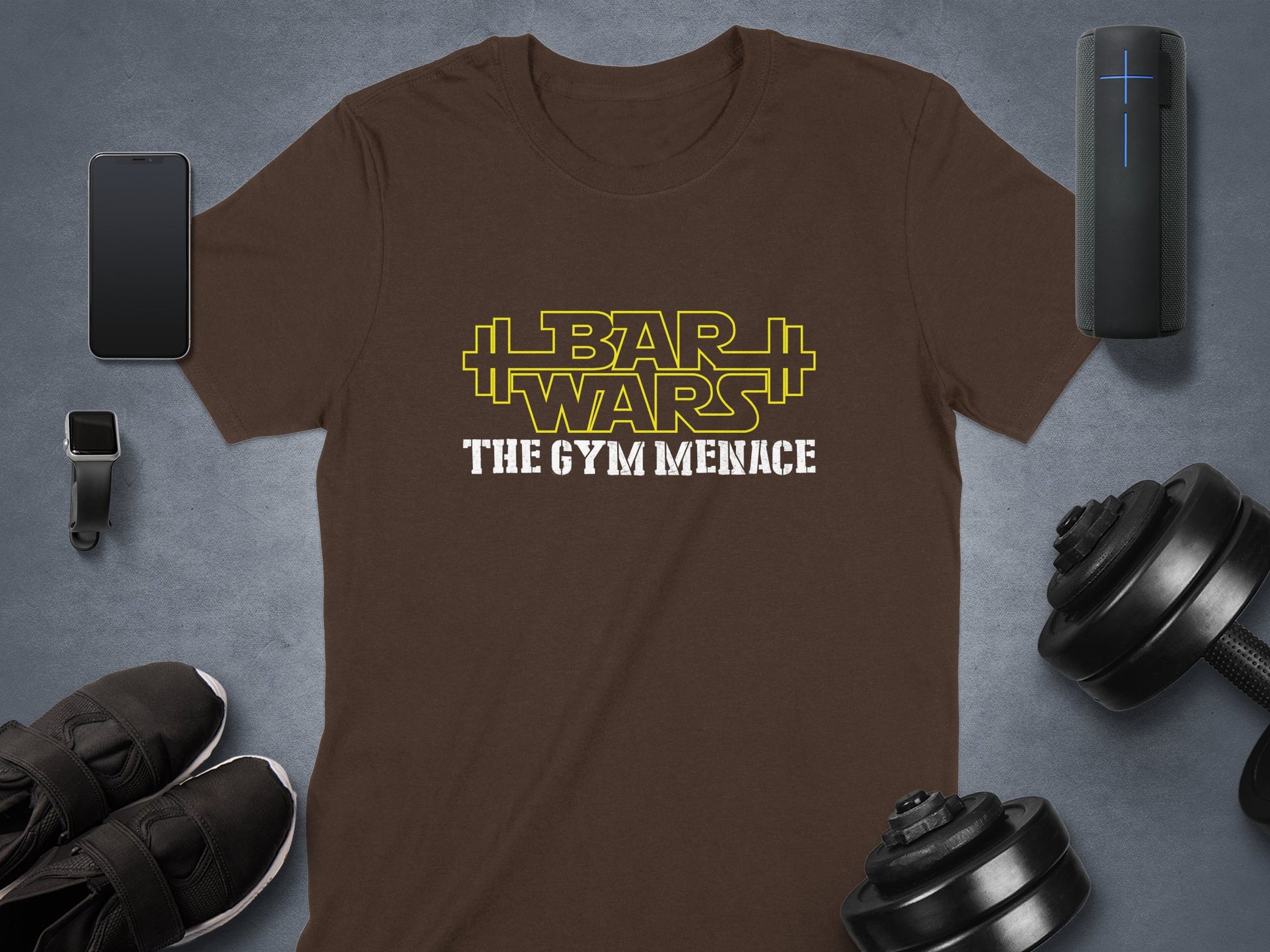 Lbar Wars The Gym Menace Funny Workout Shirt product