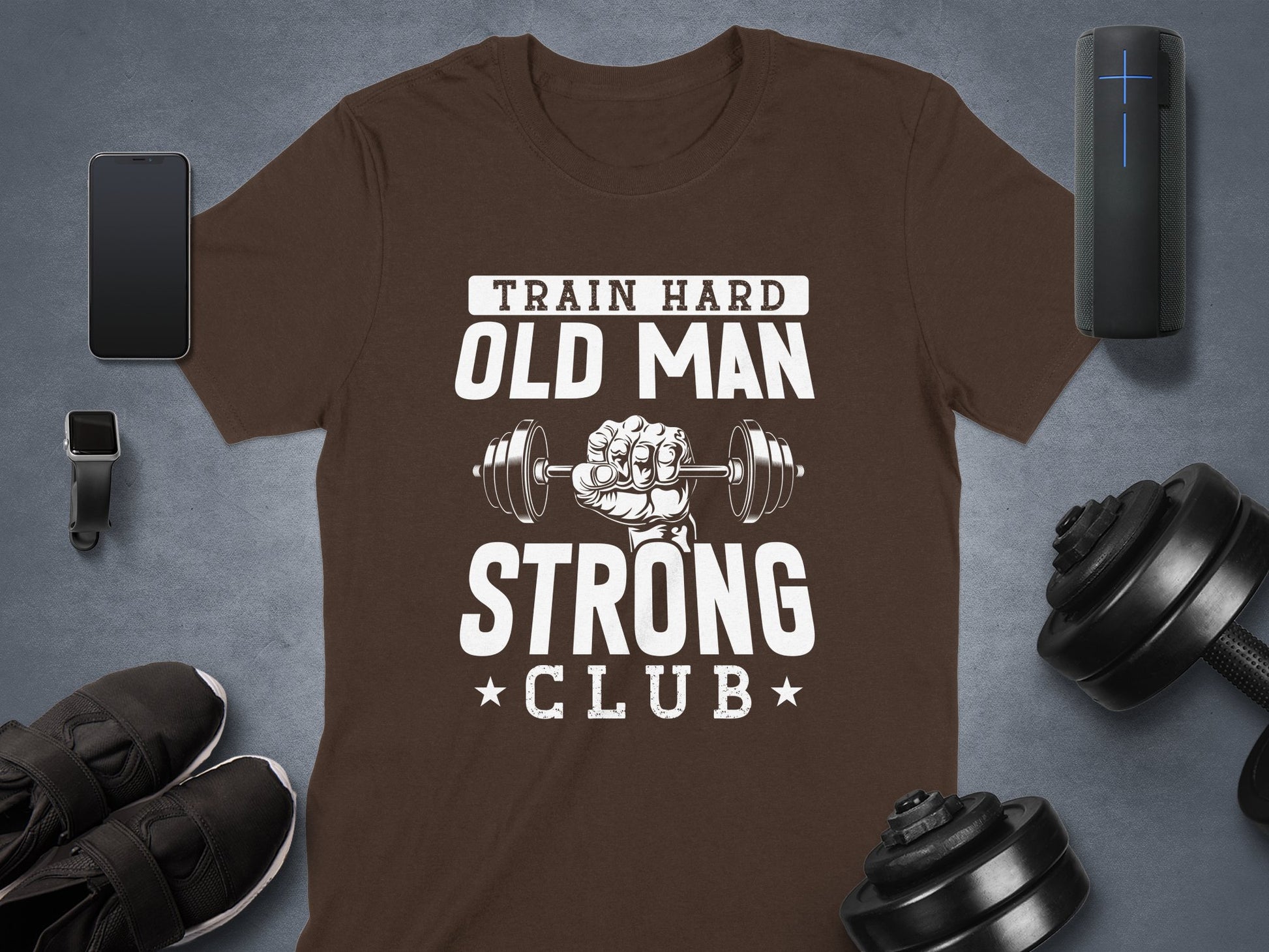 Train Hard Old Man Strong Club T-shirt product